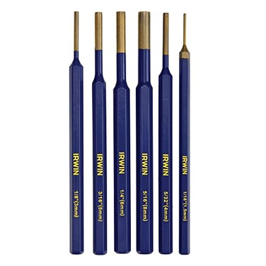 IRWIN Punch Set 6Pack with Various Sizes Tempered for Durability IRHT82531