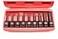 TEMO 9 pc Torx Plus IP 3 Inch Long 6 Point Black Impact Bit Socket Set 12 Inch Square Drive Auto Repair Tool