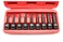 TEMO 9 pc Torx Plus IP 3 Inch Long 6 Point Black Impact Bit Socket Set 12 Inch Square Drive Auto Repair Tool