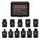 Mayouko 11PCS 38 Drive SAE Pipe Plug Socket Set Tapered Male Square Drive Chamfered Female Square Drive CRMO