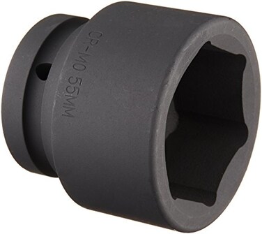 SUNEX TOOLS 555M 1Inch Standard Drive 6 Point Metric Impact Socket 55Mm