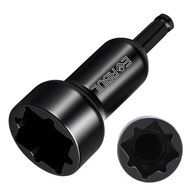 EVRBUL Upgraded Impact Drill Bit Socket Wrench 2in1 Square Nut Remover 4Point Impact Adapter Socket for 1 Inch and 118 Inch Square Nuts