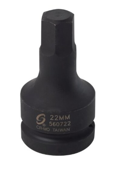 SUNEX TOOLS 560722 1Inch Drive 22mm Hex Driver Socket