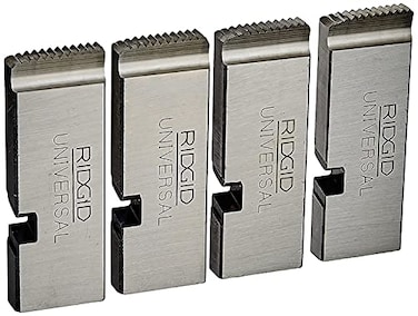RIDGID 47750 Threading Machine Alloy NPT Pipe Dies for 1Inch to 2Inch Universal Die Heads RightHanded Silver