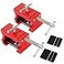 Sebupar Cabinet Clamps Cabinet Installation Cabinetry Clamps Face Frame Clamps Tools with Two Side Screws and Alignment Plate 2 Pack Up to 440 lbs Load Capacity Red
