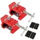 Sebupar Cabinet Clamps Cabinet Installation Cabinetry Clamps Face Frame Clamps Tools with Two Side Screws and Alignment Plate 2 Pack Up to 440 lbs Load Capacity Red