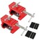 Sebupar Cabinet Clamps Cabinet Installation Cabinetry Clamps Face Frame Clamps Tools with Two Side Screws and Alignment Plate 2 Pack Up to 440 lbs Load Capacity Red
