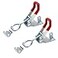 Tenalleys 2 PCS Heavy Duty Toggle Clamp Latch 4002 Adjustable Latch Hardware 551Lbs Holding Capacity Quick Release Pull Latch Clamp for Box Case Trunk Industrial EquiIpment Smoker Door and More 49inch
