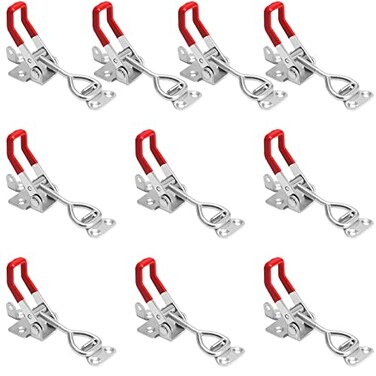 MUKCHAP 10 Pack Toggle Clamp 4002 Adjustable Pull Latch for Door Box Lid Jig 551lbs Capacity