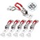 E-TING ETING 6Pack 4001 330Lbs Holding Capacity Adjustable Toggle Latch Clamp Smoker Latch Clamps 150Kg Quick Release Pull Latch 24 Screws for Various Tool Box