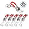 E-TING ETING 6Pack 4001 330Lbs Holding Capacity Adjustable Toggle Latch Clamp Smoker Latch Clamps 150Kg Quick Release Pull Latch 24 Screws for Various Tool Box