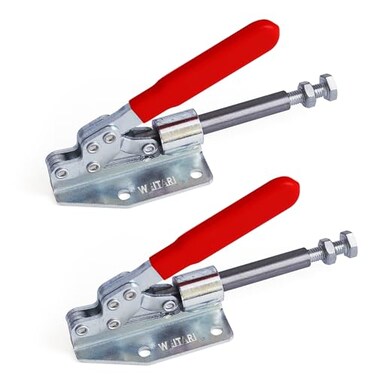 WEITARI 2pcs Adjustable Toggle Clamp Pull Button Quick Release Push Pull Action Toggle Clamp 397 Lbs Capacity 30mm Stroke 45 Steel 36020 Toggle Clamp