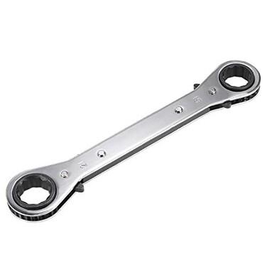 uxcell Reversible Ratcheting Wrench 19mm x 21mm Double Box End CrV