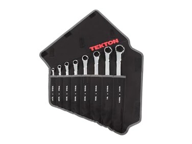 TEKTON 45Degree Offset Box End Wrench Set with Roll 8Piece 14114 in WBE23508