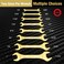 DURATECH SuperThin Open End Wrench Set SAE 8Piece 14 to 1116 Titanium Plating with Rolling Pouch