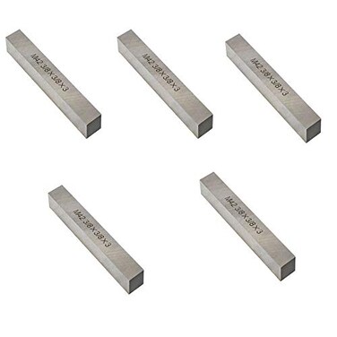AI New 5 Pcs Hss Tool Bits 38 x 38 x 3 Inch M2 High Speed Steel Square Lathe Tool Bit Set For Turning Fly Cutters Milling And Machine Blanks