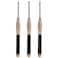 Savannah Carbide Turning Tool Large Size 3 Piece Set All 3 Turning Tools Includes Diamond Shape Round and Square Turning Tools With Comfort Grip Handles
