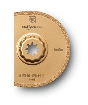 Fein Starlock Carbide Segmented Saw Blade Precise Tile Grout Removal Plaster Cutting and Porous Concrete Work Extra Thin Version 21516 Diameter 364 Kerf 63502125210