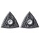 Fein Starlock Triangular Backing Pad Set with Hook Loop Attachment Plastic Plate for ScratchFree Sanding Perforated Standard Version 318 Edge Length 2Pack 63806136220