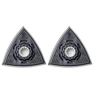 Fein Starlock Triangular Backing Pad Set with Hook Loop Attachment Plastic Plate for ScratchFree Sanding Perforated Standard Version 318 Edge Length 2Pack 63806136220