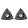Fein Starlock Triangular Backing Pad Set with Hook Loop Attachment Plastic Plate for ScratchFree Sanding Perforated Standard Version 318 Edge Length 2Pack 63806136220