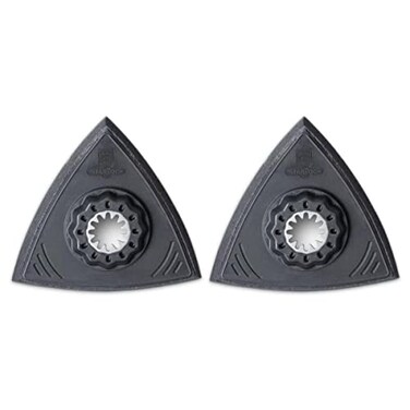 Fein Starlock Triangular Backing Pad Set with Hook Loop Attachment Plastic Plate for ScratchFree Sanding Super Soft Version 318 Edge Length 2Pack 63806141220