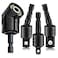 CIGOTU Right Angle Drill Adaptor4in1 Impact Drill Bit Extension360 Rotatable 14 38 12 Impact Grade Socket Adapter Set105 Degree Angle Screwdriver Drill Bit for Household Workplace Industry