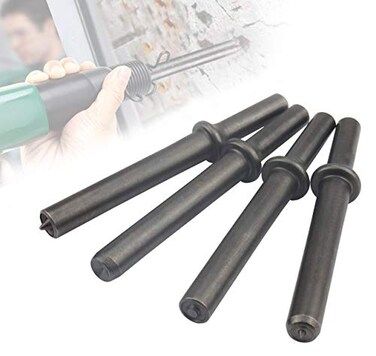 Eau 4 Pcs Pneumatic Air Rivet Hammer Set Heavy Duty Shank 0401 Air Hammer Bits Tools Kit