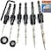 FTG USA Adjustable Wood Countersink Drill Bit Set 6 Pc Countersink Drill Bit 468101214 with Tapered Drill Bit