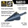 Klein Tools QRST11 Step Drill Bit Quick Release Spiral DoubleFluted 78 to 118Inch Hex Shank Cut Steel Wood Plastic Aluminum