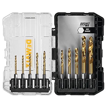 DEWALT Titanium Nitride Coated Drill Bit Set 10Piece Impact Ready DD5160