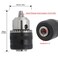 Yasorn 10mm Keyed Metal Drill Chuck Converter Quick Change Adapter For 4 inch Angle Grinder M10 Thread