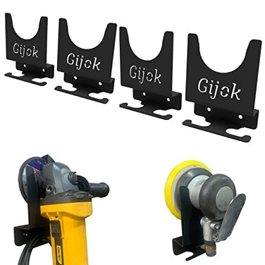 Gijok Angle Grinder Holder Tool Wall Mount Bracket for 5 Inch Grinders Impact Wrench Other Tools Storage Rack
