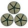 EDiamondTools 3 Ceramic Transitional Concrete Diamond Grinding Pads Set of 3 Dry or Wet 50 Grit