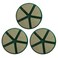 EDiamondTools 3 Ceramic Transitional Concrete Diamond Grinding Pads Set of 3 Dry or Wet 50 Grit