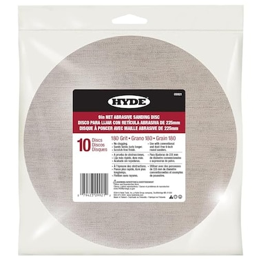Hyde 09921 9 Disk Abrasive Sanding Net 180 Grit 10 pack