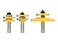 YONICO 3 Bit Raised Panel Cabinet Door Router Bit Set with BackCutter Panel Raiser Shaker 12 Shank