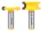 YONICO 13202 516Inch Bead 2 Bit Canoe Joint Router Bit Set 12Inch Shank