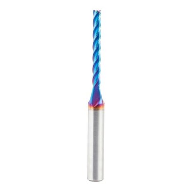 Amana Tool Up Cut Solid Carbide Spiral 2D3D Carving Router Bit 46292K Flat Bottom 010 Deg A x 18 D x 1332 x 14 Sh x 2 L x 4 Flute