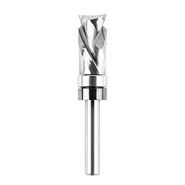 SpeTool Top Bearing Compression Flush Trim Router Bit 14 Shank 12 Cutting Diameter Up and Down Spiral Template Pattern Router Bit for Woodworking Trimming