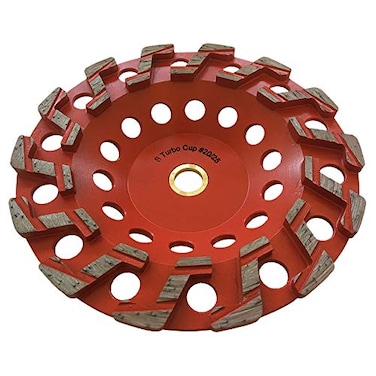 EDiamondTools 7 High Performance Diamond Grinding Wheels for Aggressive Concrete Paint Epoxy Mastic Coating Removal 1820 Grit S Segments 7858 Arbor