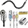 FOUUA Flexible Drill Bit Extension and Universal Socket Wrench Tool Set 105 Right Angle Drill Attachment 14 38 12 Universal Socket Adapter Set Screwdriver Bit Kit