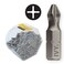 IVY Classic 45074 1Inch No2 Phillips Ribbed Insert Bit Impact Plus 500Pack