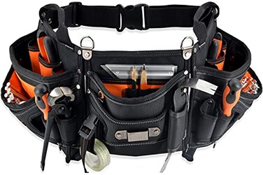 WELKINLAND 18Pocket Carpenter tool belt Construction tool belts pouch HVAC tool belt Tool belts pouch Small tool pouch Tool belts for men carpenter