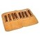 Faithfull Suede Leather Chisel Roll 8 Pocket Water Resistant Compact Tool Organizer Tan