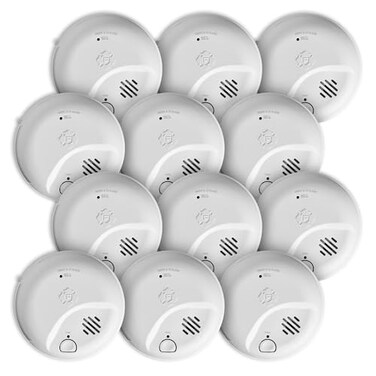 First Alert SMICO100AC Interconnect Hardwire Combination Smoke Carbon Monoxide Alarm with Battery Backup 12Pack