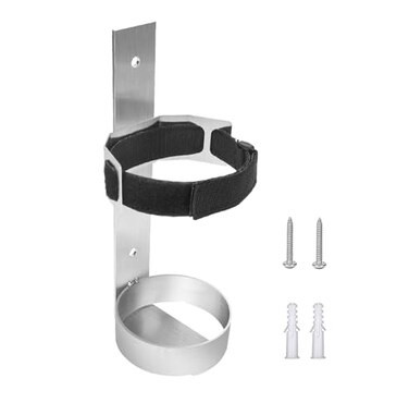 Searoam Boat Steel Fire Extinguisher Bracket304 Stainless Steel Mounting Bracket with Adjustable Straps Heavy Duty Fire Extinguisher Metal Bracket Excluding fire extinguishers Silver