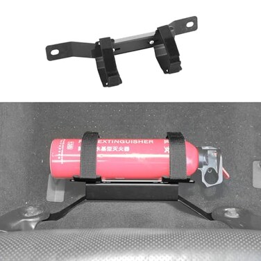 CheroCar for Dodge RAM 20092017 Fire Extinguisher Holder Mount CoPilot Seat Under Adjustable Roll Bar Fire Extinguisher Holder Accessories IronBinding 4PCS Black
