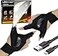 HikooLSS Waterproof Rechargeable LED Flashlight Gloves Adjustable Strap One Size Fit All Black