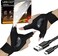 HikooLSS Waterproof Rechargeable LED Flashlight Gloves Adjustable Strap One Size Fit All Black